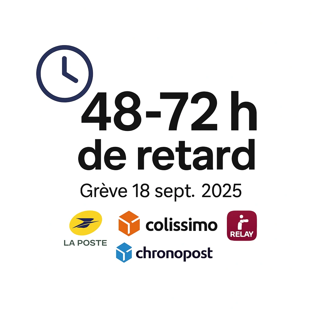 Perturbations annoncées : grève du 18 septembre 2025, retards de colis jusqu’à 72 heures