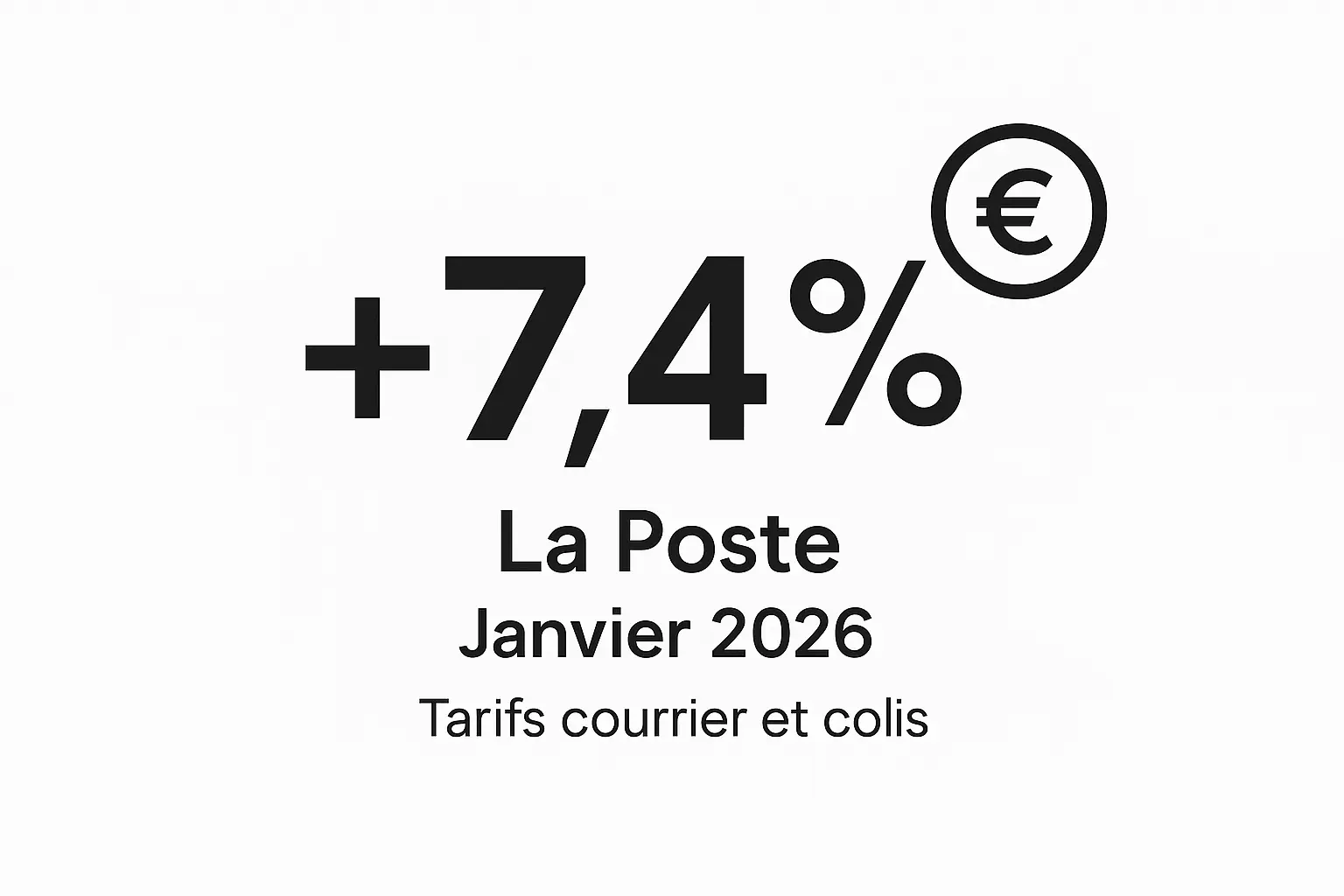 Nouveaux tarifs La Poste en 2026 : +7,4 % en moyenne, plafonnés à 10 % par produit