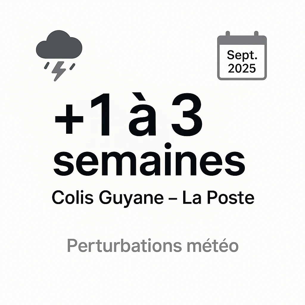 Perturbations météo : retards de livraison jusqu’à 3 semaines en Outre-Mer (Guyane, Saint-Martin, Wallis-et-Futuna)