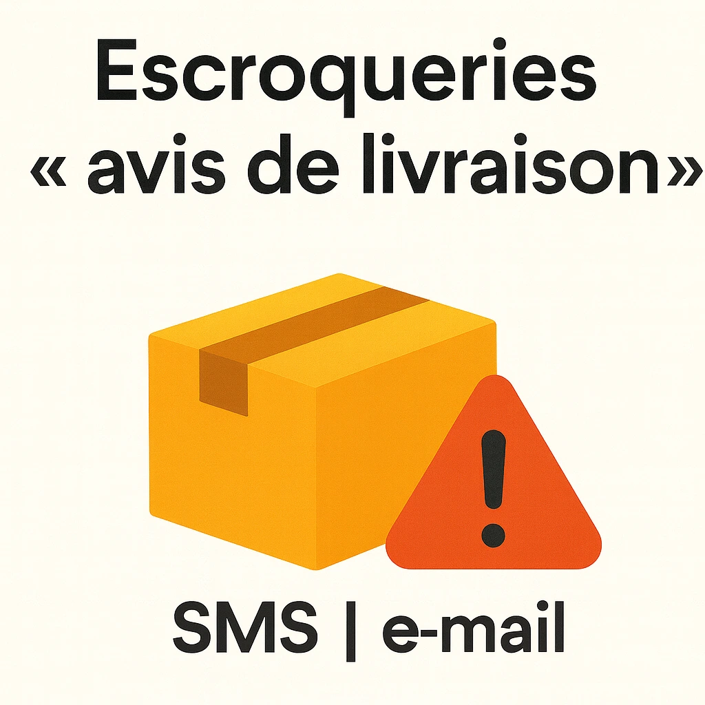 Escroqueries « avis de livraison » : SMS & e-mails — Phishing colis