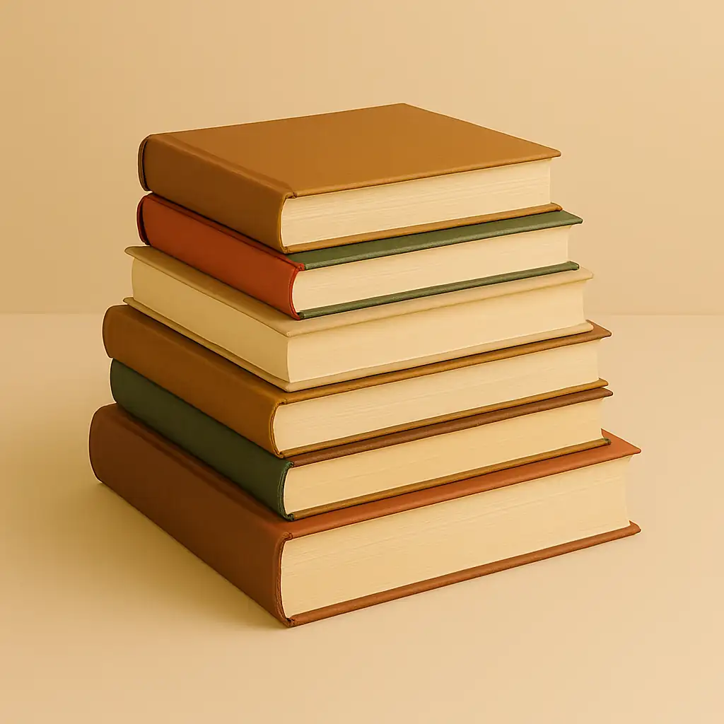 Pile de livres non emballés de formats variés, présentés à l’état original avant préparation pour l’expédition